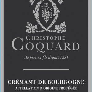 Etiquette du Crémant-de-bourgogne par Christophe COQUARD